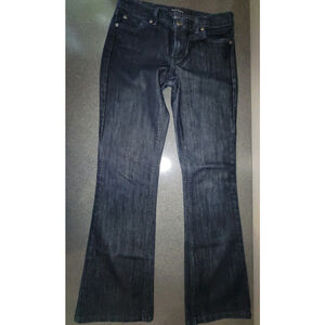 David Kahn Womens Mid Rise Jeans Dark Wash Boot Cut Denim EUC 31 Style 3782 *
